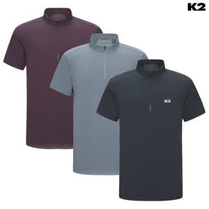 K2 남성 기능성 오싹(OSSAK) SUNGUARD 반팔 집업 티셔츠 KMM25223