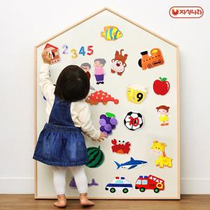 [자석나라] 펠트자석 (택1) /교통/동물/과일/바다/가족/숫자