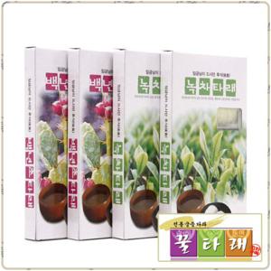 [궁중다과 꿀타래] 백년초2 + 녹차2 / 총4곽(1곽10개입)