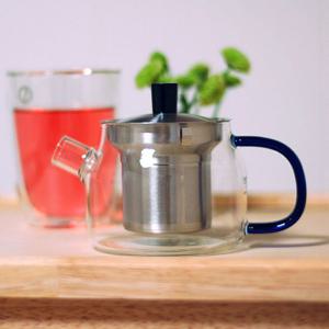 Rlovetea 블랙라벨 내열유리티팟 470ml 시그마048c(블루핸들)