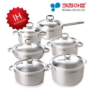 키친아트 인덕션 쿠커 스텐냄비 6종세트
