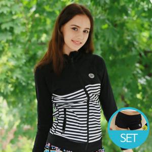 [OLA]올라 여성 래쉬가드세트 집업후드+보드숏 수영복