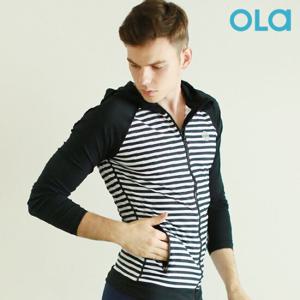 [OLA]올라 남성 스트라이프 후드 집업 P00000BO 서핑웨어/수영복