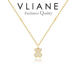 [브리앙] 18K 테디 베어 다이아몬드 목걸이 (금목걸이,곰인형)