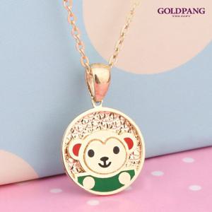 골드팡 18k 원숭이띠 미아방지 목걸이