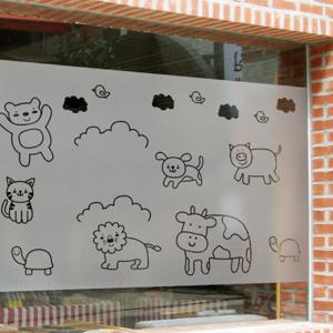 고급컷팅안개시트_애니멀팜_90x90cm