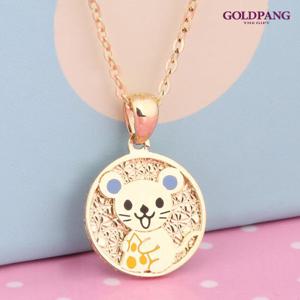 골드팡 18k 쥐띠 미아방지 목걸이