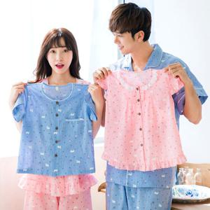 [이라인]국산 아동 크리즈 백곰 반팔상하/아동잠옷/아동홈웨어