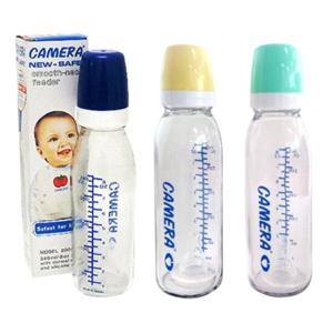 하인즈 카메라 스탠다드형 유리젖병 240ml(색상랜덤발송)