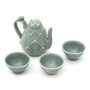 [박씨상방] 청자죽순 다관세트