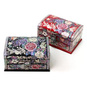 [박씨상방] (랑재)명품 나전장미 1단설합보석함(15센티) (김영만