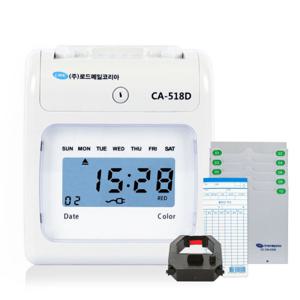 로드메일코리아 출퇴근기록기 CA-518D디지털  카드100매 카드함