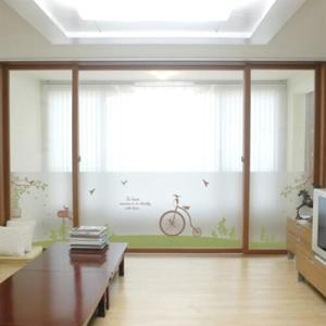 아트박스/낭만창고 dgcn105-산책-무점착 반투명 창문 시트지