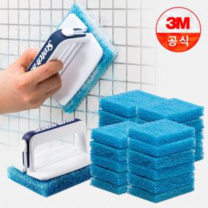 [3M]New 올인원 욕실청소용 크린스틱 핸들 1개+리필 22개