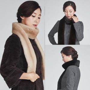 [블루피오레] 통밍크 양면 머플러 10cm BF1738