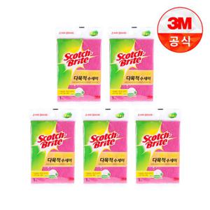 [3M]제로스크래치 패드수세미(중) 1입(흠집방지용) 5개세트