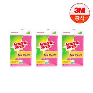[3M]제로스크래치 패드수세미(중) 1입(흠집방지용) 3개세트