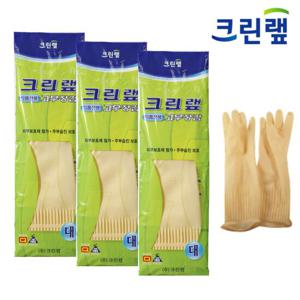 크린랩 식품전용 고무장갑 (L)대 3세트