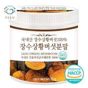 푸른들판 국내산 장수 상황 버섯 분말 가루 70gx1통 진흙버섯