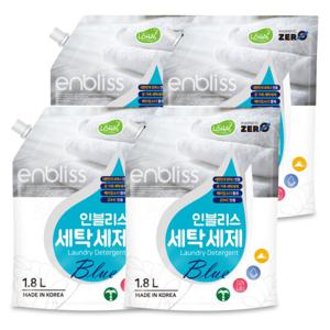 인블리스 베이킹소다 세탁세제 블루 1.8L (리필) x 4