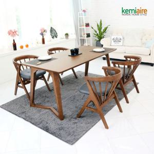 케미에르 세인트 4인 원목식탁SET(의자형) KHD-490