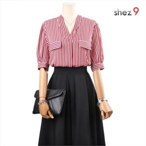 [쉬즈나인]쉬즈넘버나인_숄카라 ST 블라우스