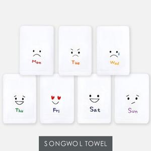 [송월타올 ]요일기분 세면타월7매