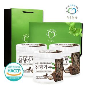 푸른들판 인도네시아 침향 분말 가루 110gx3통 선물세트