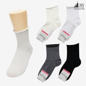 [NY코튼클럽] 5008 여성 돌돌이 중목 무지양말 10족 세트
