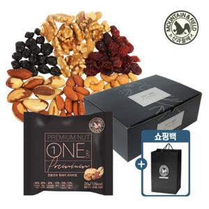 [산과들에] 선물세트 고급하루견과 원데이프리미엄 50봉 +쇼핑백 (어버이날선물)