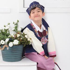 [럭셔리한복]910.곤색팔각띠(남)_아동한복,돌한복,남아한복