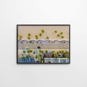 [라이크리빙] 모래밭 사진 벽 인테리어 액자 포스터_30x40cm