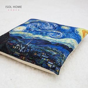 [이솔홈] 명화방석 빈센트 반고흐 별이 빛나는 밤(솜포함)