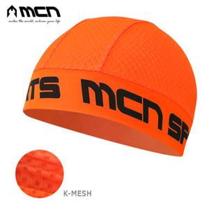 MCN/엠씨엔 K메쉬 스컬캡 형광오렌지 자전거모자 헬멧속모자