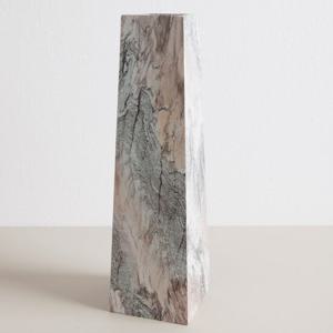 마블사각우드 대형화병 11x38cm (2컬러) 조화 인테리어 장식 소품 꽃병 꽃꽂이