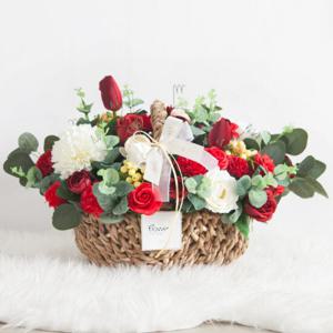 퀸머니카네이션바구니set 38cm P 조화 FMFUFT