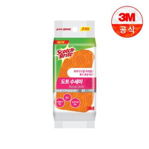 [3M]음식물이 끼지않는 제로스크래치 도트수세미 2입