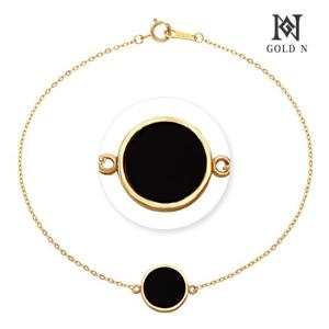 골드앤 18K 위드 천연오닉스 대 팔찌 YG