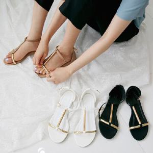 [블루피오레] 골드라인 앵클 스트랩 샌들 BFS545