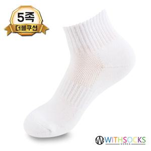 CW11 간호사 학생 무지양말 5족 여성 스포츠 단목 발목