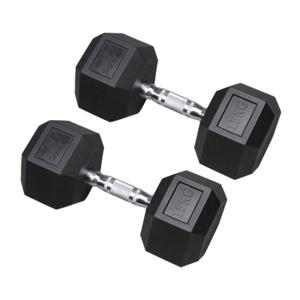 육각 고무덤벨 홈짐 아령 40kg