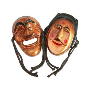 [박씨상방] 목조각 하회탈세트-양반/부네(5호)15형H