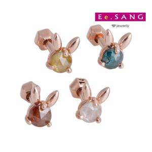 14k 레빗 러프 다이아 피어싱 14k피어싱