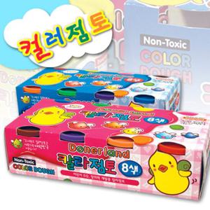 도너랜드 칼라점토 8색 칼라점토/찍기틀/점토만들기/모양찍기/찰