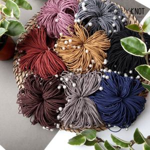 [KNOTXKNOT] 진주포인트 3중 고무줄 30pcs