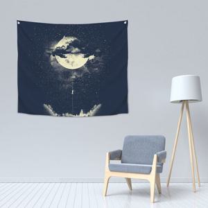 상상후 창문가리개 바란스 커튼 태피스트리 150x130cm 풀문