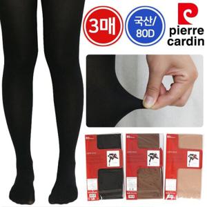 3매/국내산 피에르가르뎅 80D 팬티스타킹