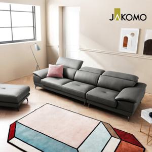 [자코모] 엘리오Ⅰ 3.5인 기능성 천연면피 소가죽소파+스툴