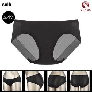 [솔브] Day All Day 햄날개 소프트 블랙 햄팬티(SSPTE112H)