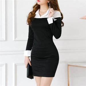 [더클로]투톤 배색 셔츠 미니원피스 하객룩 데이트룩 홀복_OPS2208